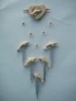 carillon coeur avec 6 dauphins