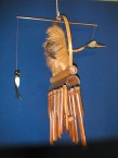 carillon  oiseau avec 12 bâtons de  bambou