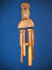 carillon en bambou avec hibou