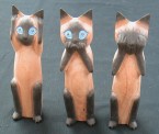chats ne rien entendre, ne rien voir et ne rien dire série de 3