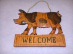 paneau welcome avec cochon
