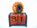 Kalender zon spiegel hout