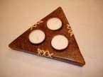 bougeoir triangle  pour 3 bougies