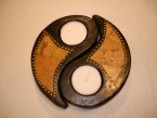 bougeoir ying yang  pour 2 bougies d