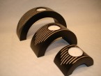 bougeoir demi cercle avec des lignes série de 3