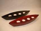 bougeoir bâteau noir ou rouge pour 4 bougies