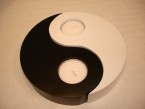 bougeoir ying yang  blanc /noir