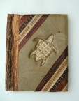 carnet fait avec des feuilles naturelles