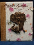 album de photos en papier fait artisanalement avec éléphant