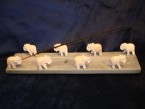 port encens rectangulaire avec 8 éléphants