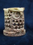 brûleur de cone  hibou avec 2 têtes avec des troux