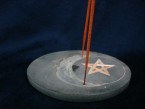 porte encens plaque ovale avec pentagramme en nacre