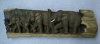 famille des éléphants paneau vue de côté