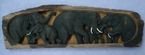 troupeau des elephtant vue de côté