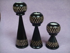 set de 3 bougeoirs