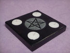 bougeoir carré avec pentacle