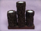 bougeoir 3 branches de bois