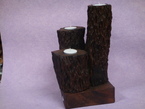bougeoir 3 branches de bois