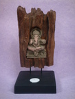 bougeoir avec ganesha dans une branche de bois