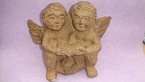 Deux anges sur un banc 20cm