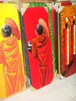 Peinture d'un moine 45x120cm