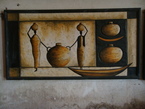 Peinture d'Afrique 45x120cm