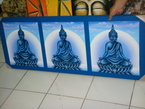 Peinture 3 boeddhas 45x120