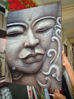 Peinture de la face de boeddha 60x80