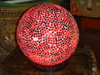 Lampe en résine et en verre 25cm
