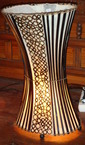 Lampe en rotan et tissu 50cm