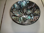 Un plat en echelle de paua 16cm diam